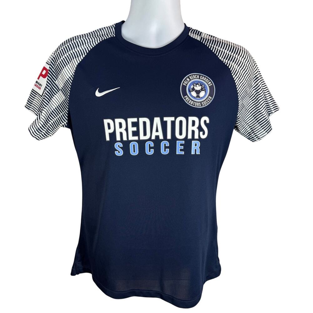 Nike Youth Shirt Size Large Palm Beach Gardens Predators Soccer Blue White